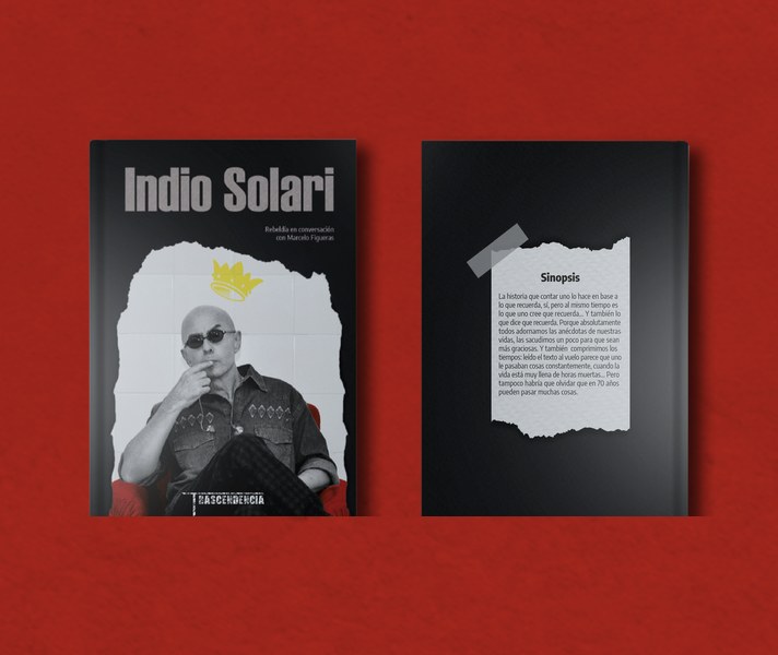 Portada del libro Indio Solari: tapa y contratapa