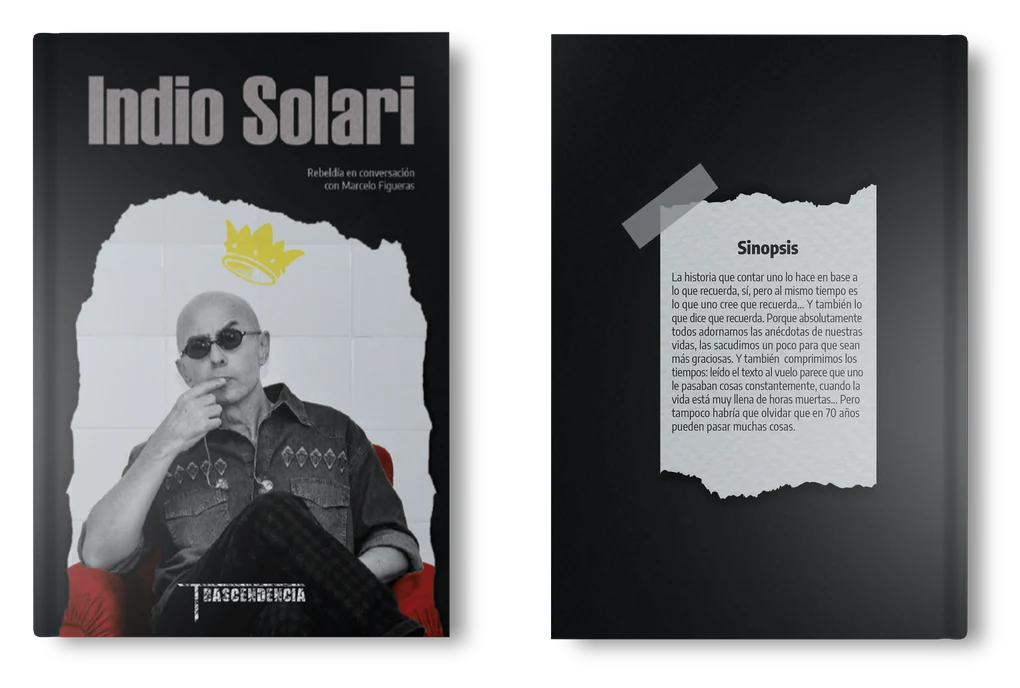 Tapa y contratapa del libro Indio Solari
