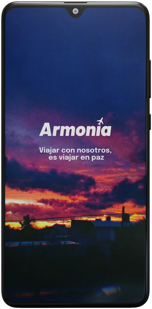 Pantalla de inicio de Armonía en un celular