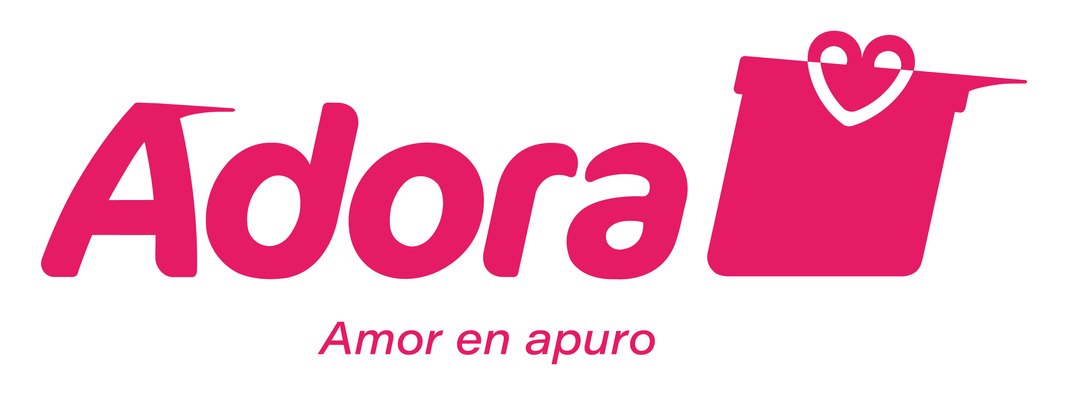 Logo de Adora con el tagline Amor en apuro