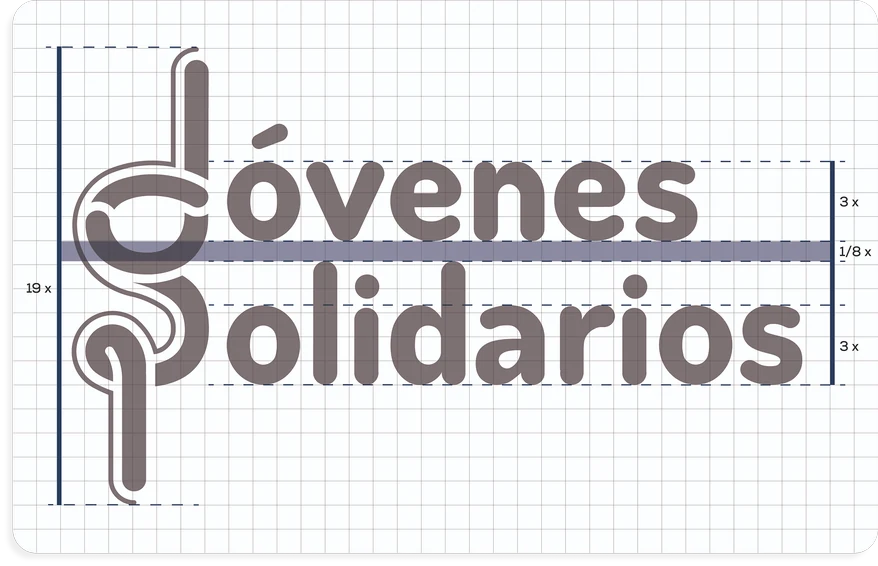 Retícula de construcción del logo